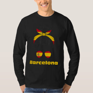 Camiseta Señora española de Barcelona bandera de España