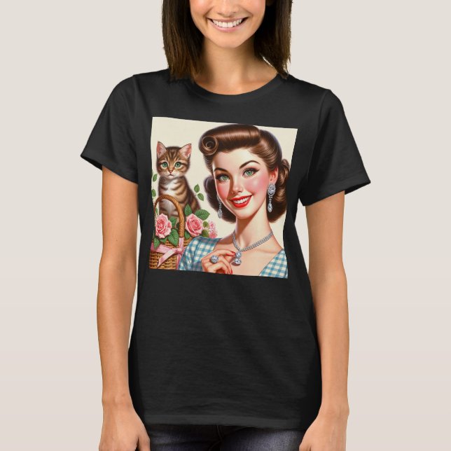 Camiseta Señora Gata Adorable (Anverso)