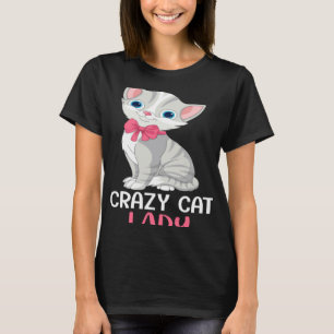 Camiseta Señora Gata Loca Mujeres Gato Gris Día de la Madre