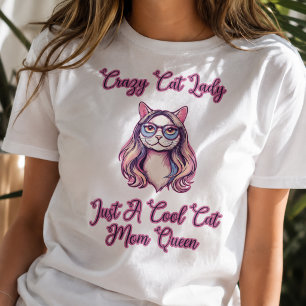Camiseta Señora Gata Loca Solo Una Reina Madre Gata Genial