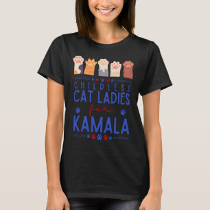 Camiseta Señora Gata Sin Hijos Para Kamala Harris Tim Waltz
