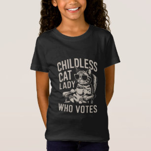 Camiseta Señora Gata sin Hijos Voto Electoral 2024 Kamala