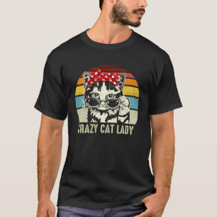 Camiseta Señora Gato Loca  Maullar de Gato para Mujeres Ama