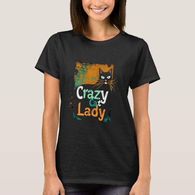 Camiseta Señora Gatos Locos (Anverso)