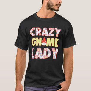 Camiseta Señora Gnomo Loca Con Jardin Elfo Miniatura