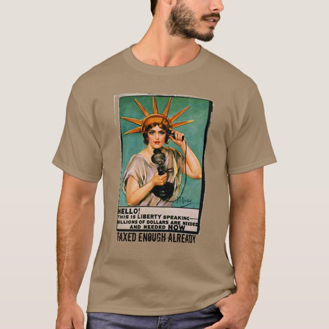 Camiseta Señora Libertad, necesitamos millones ahora (Anverso)