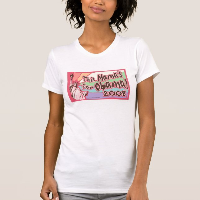 Camiseta Señora Liberty Obama mamá Shirt (Anverso)