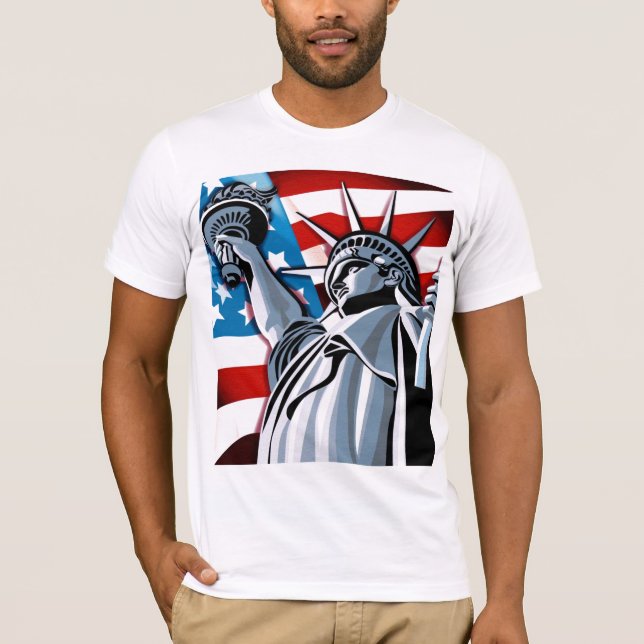 Camiseta Señora Liberty Standing Strong y orgulloso (Anverso)