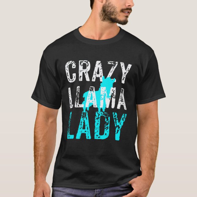 Camiseta Señora Llama Loca  Llama (Anverso)