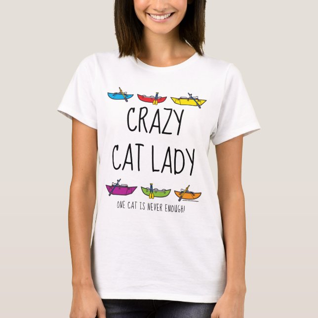 Camiseta Señora loca Cataraft del gato (Anverso)