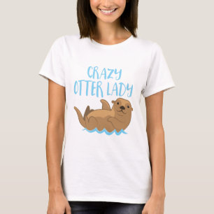 Camiseta ¡señora loca de la nutria linda!
