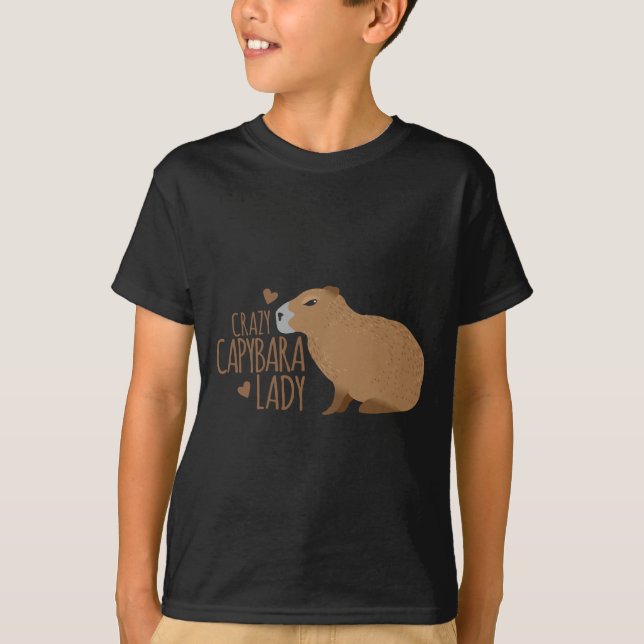 Camiseta señora loca del capybara (Anverso)