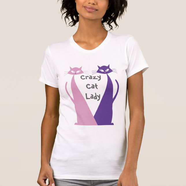 Camiseta Señora loca del gato (Anverso)