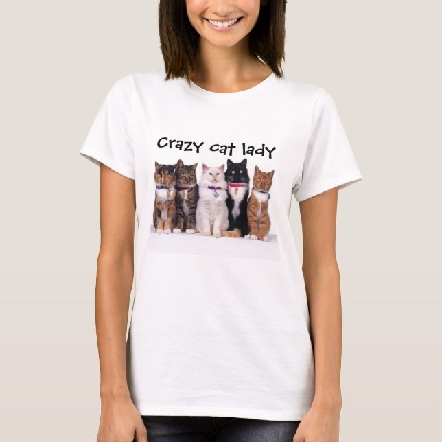 Camiseta Señora loca del gato (Anverso)