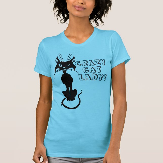Camiseta Señora loca del gato (Anverso)
