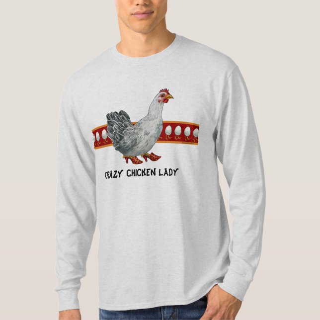Camiseta Señora loca del pollo (Anverso)