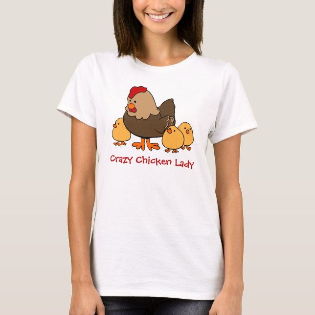 Camiseta Señora loca del pollo (Anverso)