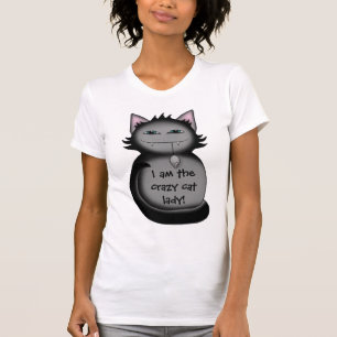 Camiseta Señora loca divertida del gato