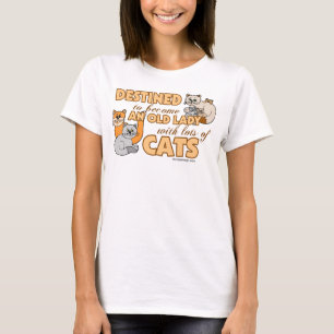 Camiseta Señora loca futura Funny Saying Design del gato
