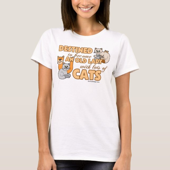 Camiseta Señora loca futura Funny Saying Design del gato (Anverso)