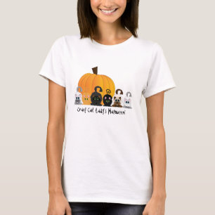 Camiseta Señora loca Halloween del gato