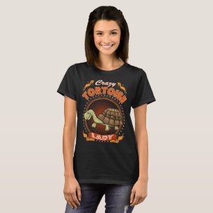 Camiseta Señora loca Pets Love Tshirt de la tortuga