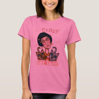 Camiseta Señora loca Shirt del gato