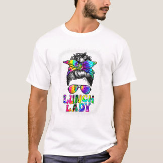 Camiseta Señora Moño Desordenado Comida Retro La