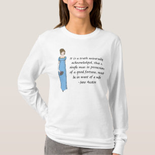 Camiseta Señora orgullo de Jane Austen y cita del perjuici