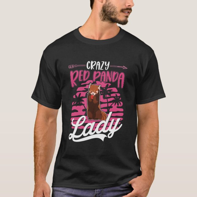 Camiseta Señora Panda Rojo Loca Panda Rojo (Anverso)