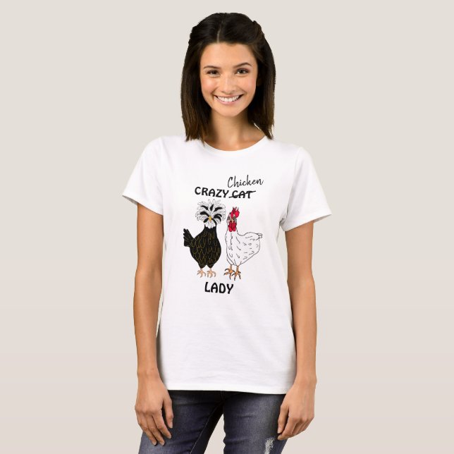 Camiseta Señora Pollo Loca Humor (Anverso completo)