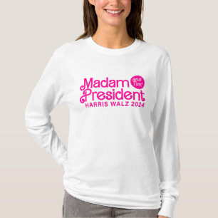 Camiseta Señora Presidenta 2024 Divertida Linda Rosa Mujere