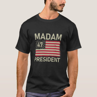 Camiseta Señora Presidenta 47 Bandera estadounidense Kamala