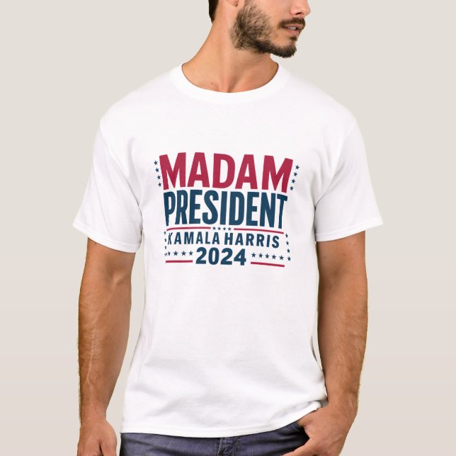 Camiseta Señora Presidenta Kamala Harris 2024 Votación demó (Anverso)