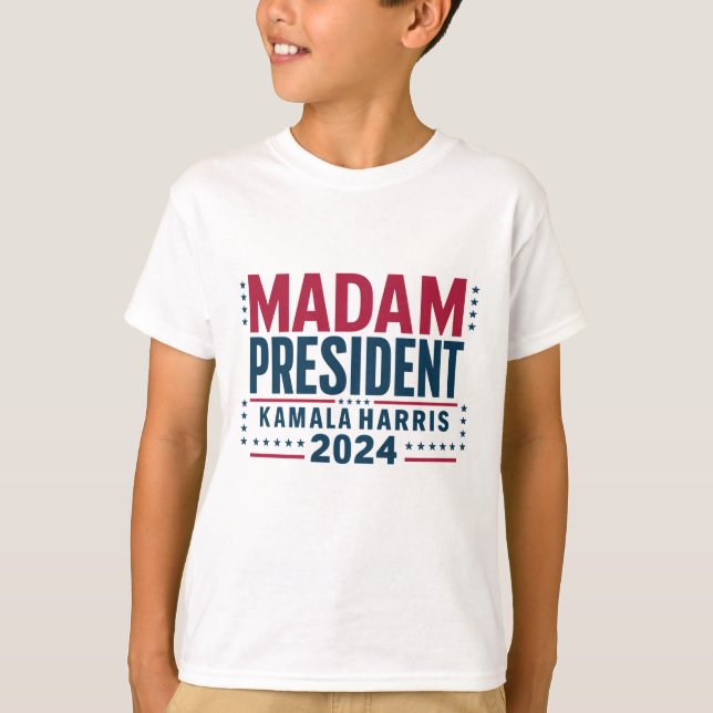 Camiseta Señora Presidenta Kamala Harris 2024 Votación demó (Anverso)