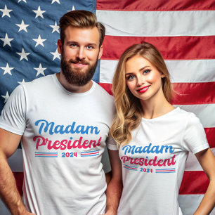 Camiseta Señora Presidenta, Kamala Harris, elección tipográ