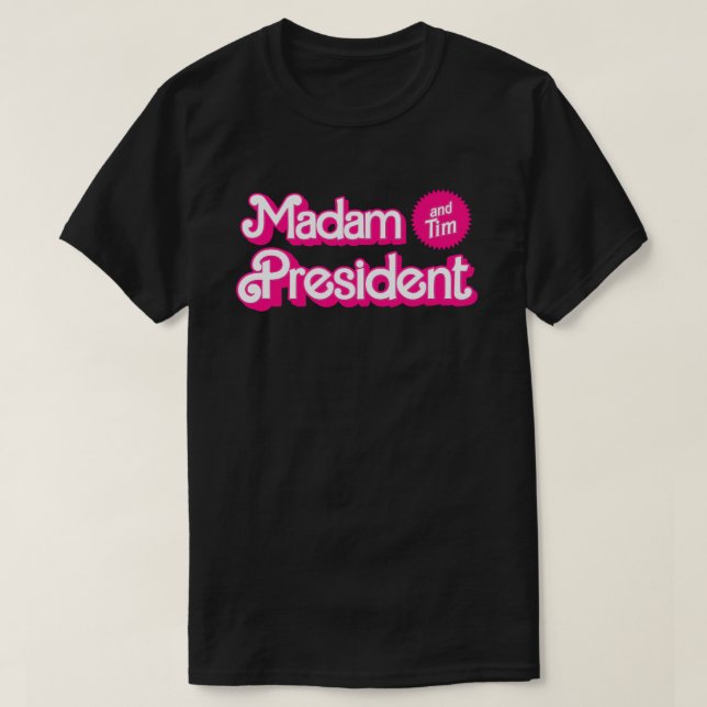 Camiseta Señora Presidenta y Tim en rosa (Diseño del anverso)