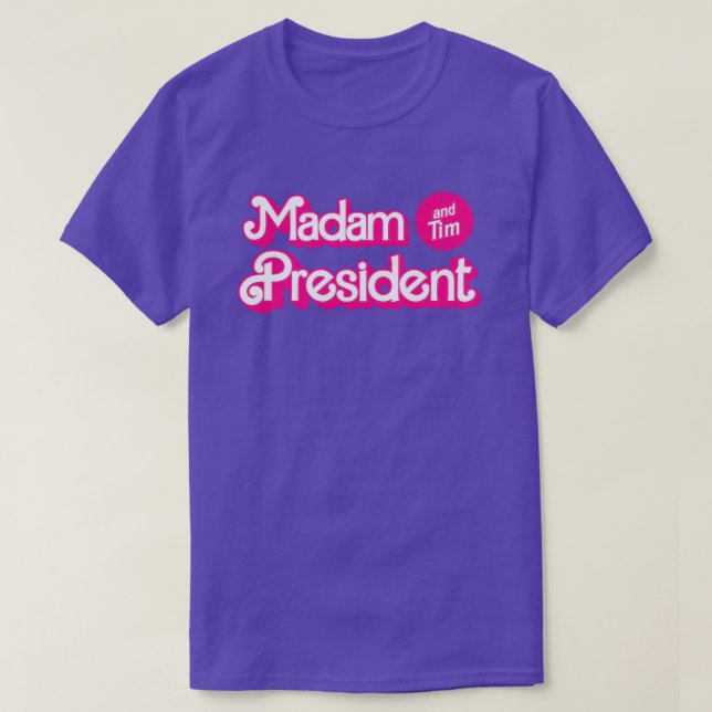 Camiseta Señora Presidenta y Tim en rosa (Diseño del anverso)