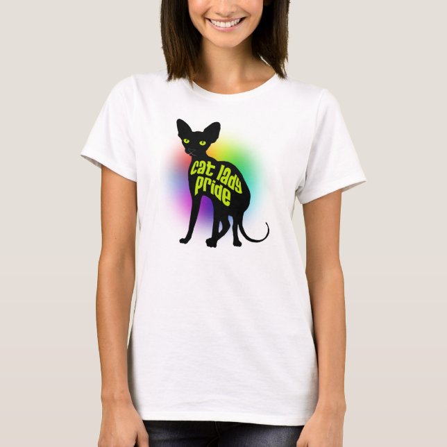 Camiseta Señora Pride del gato (Anverso)