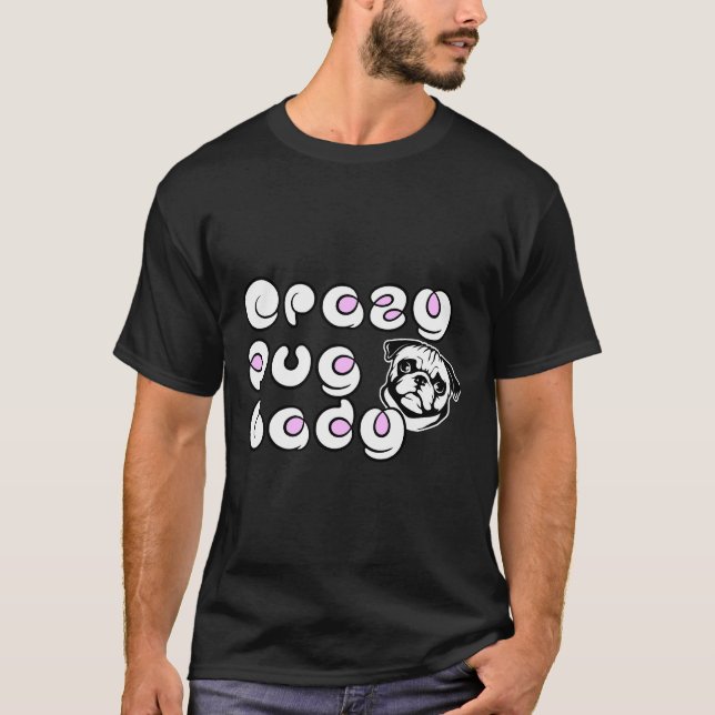 Camiseta Señora Pug Loca 716 (Anverso)
