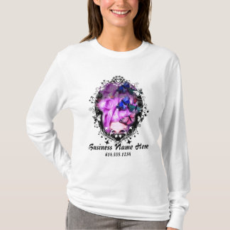 Camiseta Señora púrpura T-Shirt Design 1 de la mariposa del