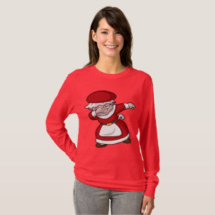 Camiseta Señora que frota Claus Christmas Dab