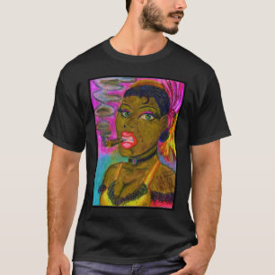 Camiseta Señora que fuma un cigarro