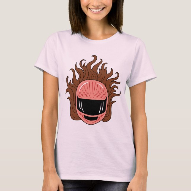 Camiseta Señora Rider - rosa (Anverso)