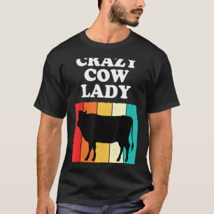 Camiseta Señora Vaca Loca Chicas Mujeres Ganado Mamá