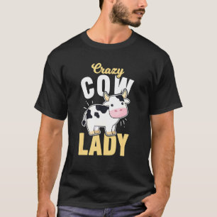 Camiseta Señora Vaca Loca Granjera Carnicera Y Lechera