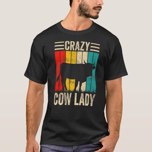 Camiseta Señora Vaca Loca Vaca Vintage (Anverso)