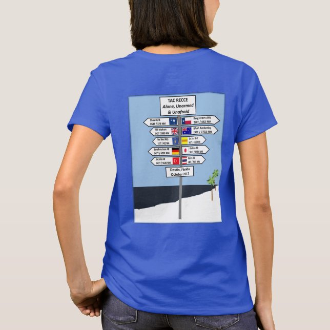 Camiseta Señoras #2 del Tac Recce -- parte posterior del (Reverso)