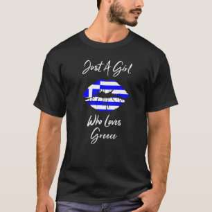 Camiseta Señoras de arte de los labios Chicas Bandera grieg