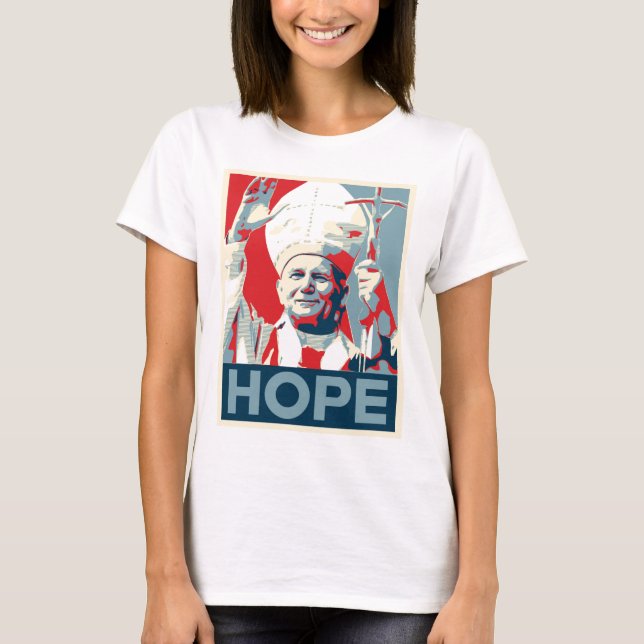 Camiseta Señoras de la esperanza de Juan Pablo II (Anverso)